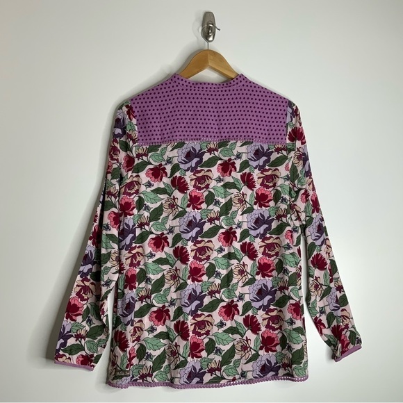 Matilda Jane Floral Peasant Style Blouse. Size Medium. (NWT) Purple. - Picture 2 of 7